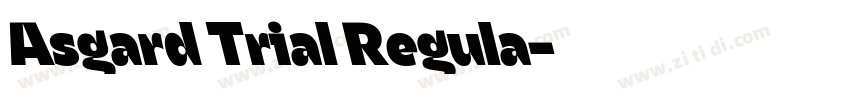 Asgard Trial Regula字体转换